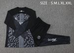 PSG 23-24 Half-Zip Black Grey (Ink Splatter) - 图片 2