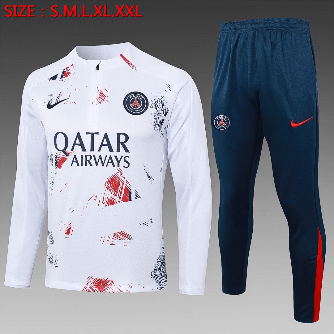 PSG 24-25 White Splatter Half-Zip Jacket