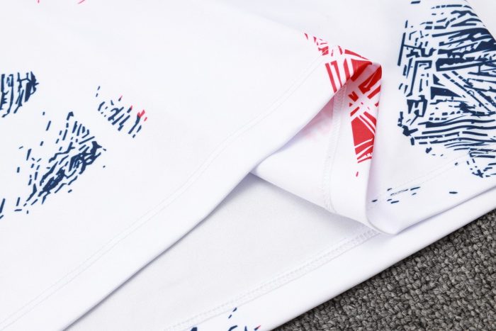 PSG 24-25 White Splatter Half-Zip Jacket - 图片 5