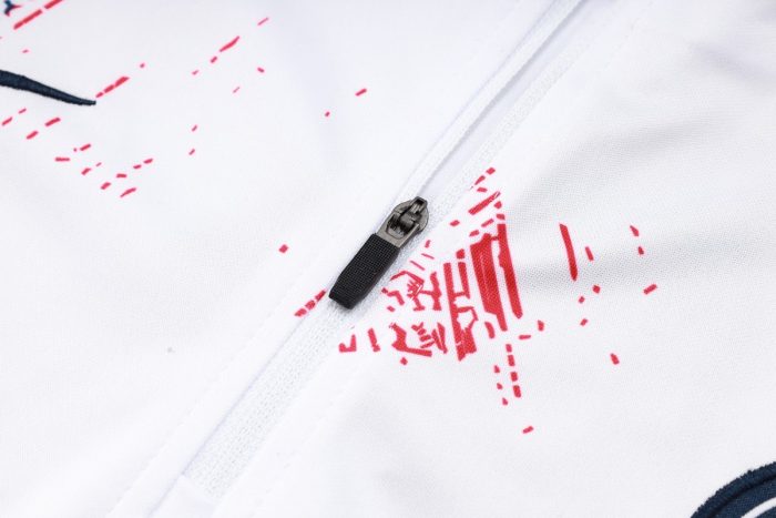 PSG 24-25 White Splatter Half-Zip Jacket - 图片 6