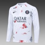 PSG 24-25 White Splatter Half-Zip Jacket - 图片 8