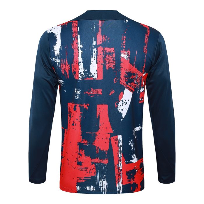 Paris Saint-Germain 24-25 Half-Zip Jacket Blue Splatter - 图片 7
