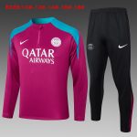 PSG 24-25 Purple Red Half-Zip Jacket Kids - 图片 2