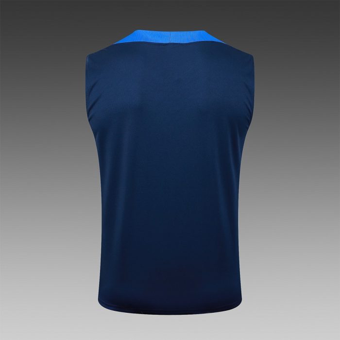 Paris Saint-Germain Blue Training Vest with Shoulder Color - 图片 7