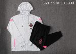 Paris Saint-Germain (PSG) Long Zip Hoodie with Pink Logo, Sizes S-2XL - 图片 2