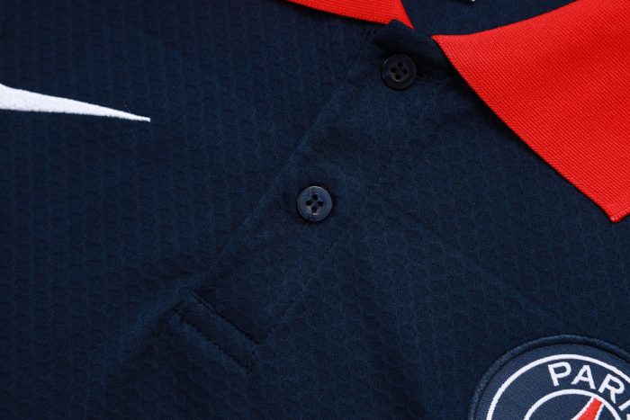 Paris Saint-Germain Polo Shirt in Turquoise with Red Collar - 图片 5
