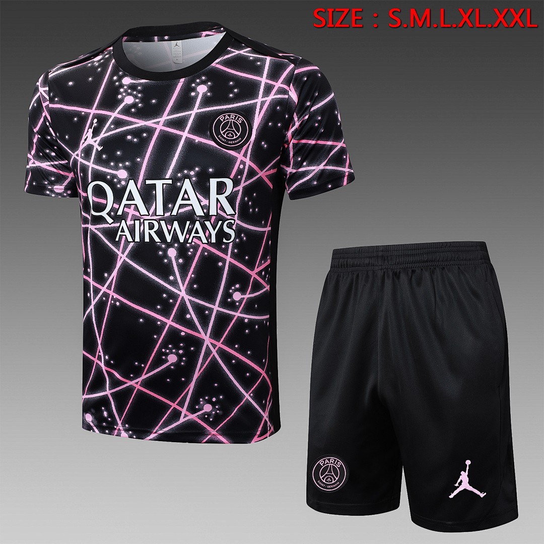JER-7113_1 Jordan Paris Black Starry Sky Splatter Short Sleeve - 图片 1