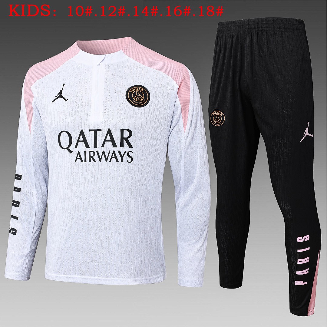 Jordan Paris White Half-Zip Jacket (Player Version) Kids