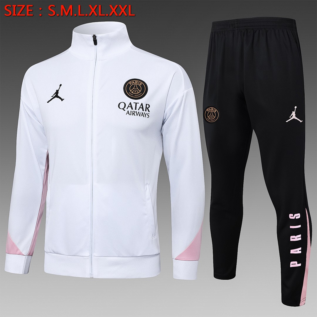Paris Saint-Germain 24-25 Long Zipper Jacket White