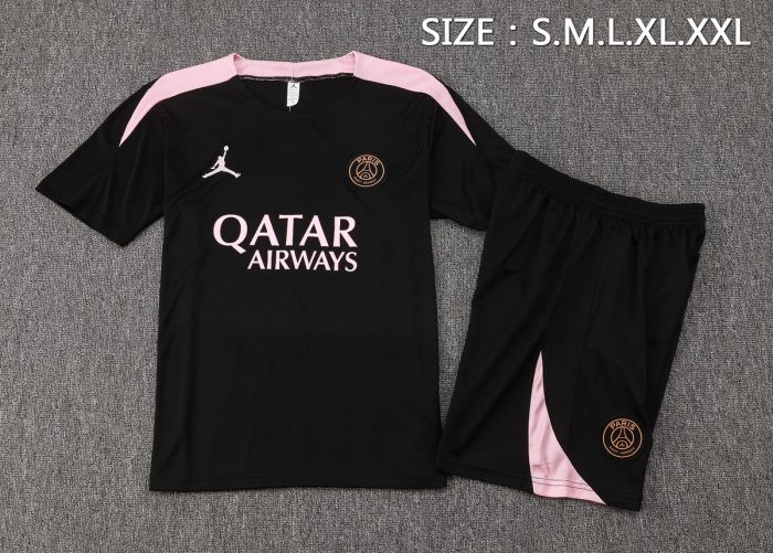 Jordan Paris 24/25 Black Short Sleeve (Pink Shoulder) - 图片 2