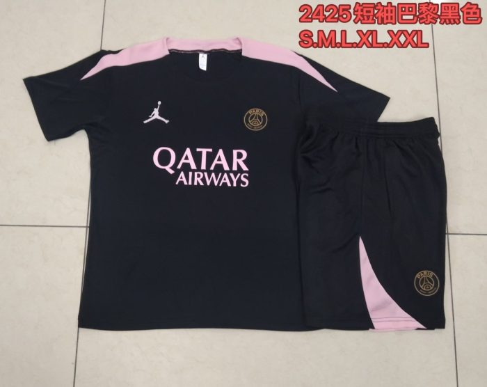 Jordan Paris 24/25 Black Short Sleeve (Pink Shoulder) - 图片 9