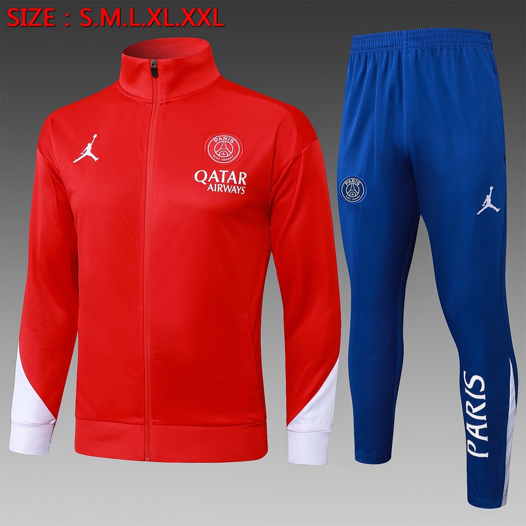 Paris Saint-Germain 24-25 Long Zipper Jacket Red