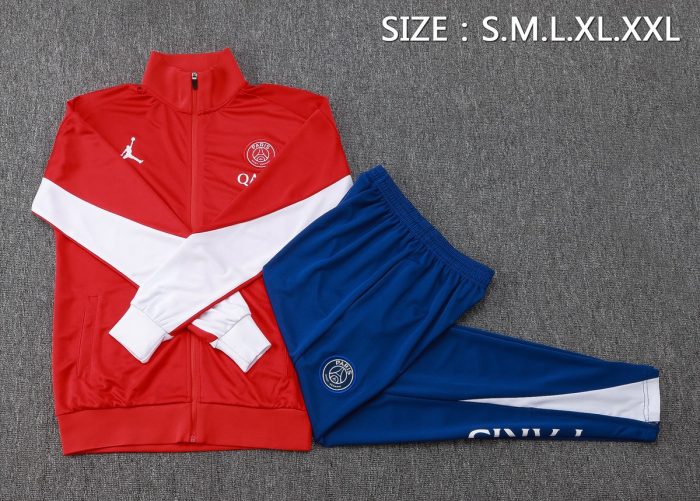 Paris Saint-Germain 24-25 Long Zipper Jacket Red - 图片 2