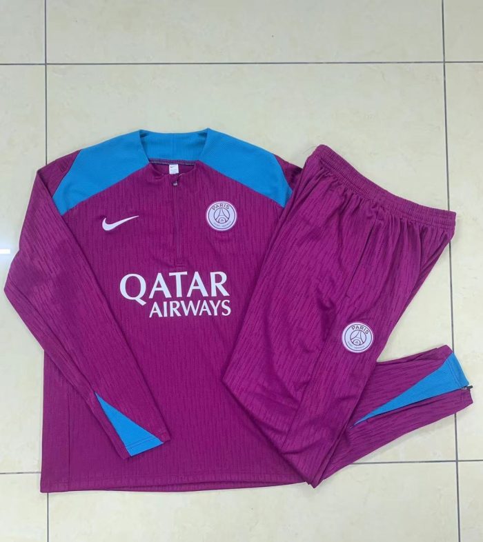 Paris Saint-Germain 24/25 Player Version Half-Zip Jacket Purple Red - 图片 9