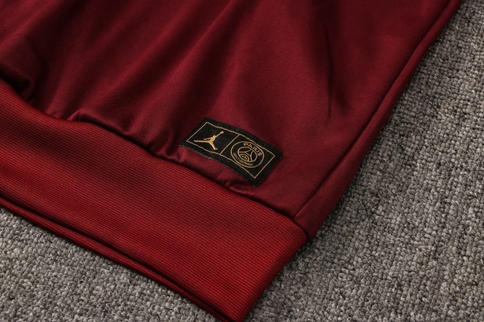 PSG 21/22 Long Zip Hoodie Jordan Maroon S-2XL - 图片 7