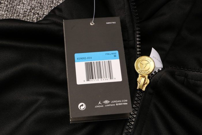 PSG 21/22 Long Zip Jacket Black - 图片 4
