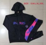 PSG 21/22 Long Zip Jacket Black - 图片 9