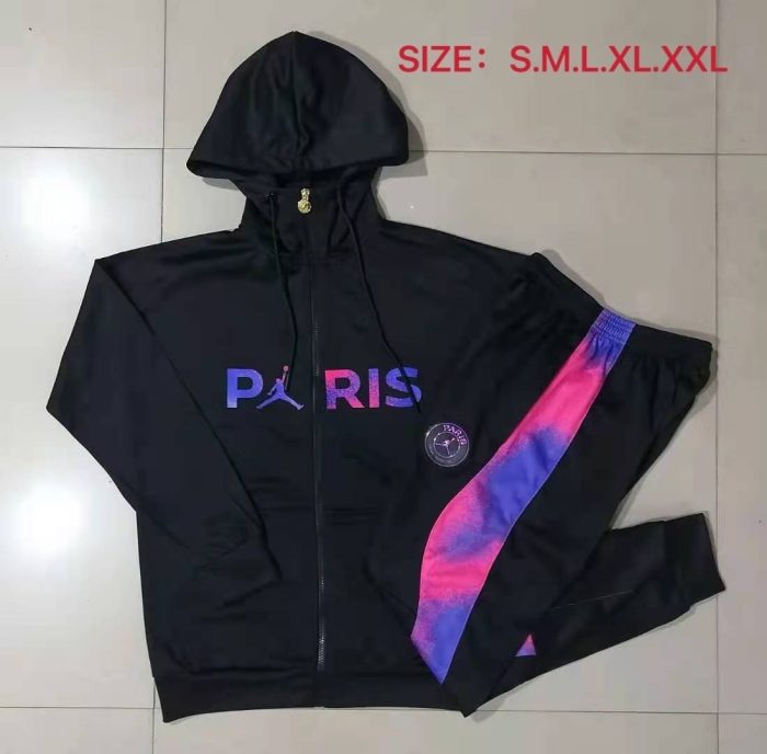 PSG 21/22 Long Zip Jacket Black - 图片 9