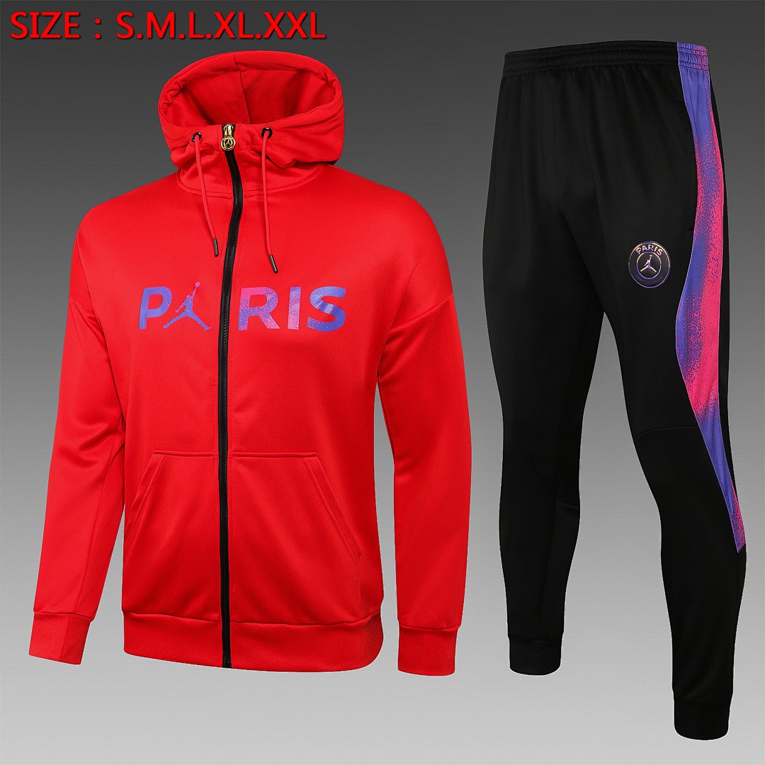 PSG 21/22 Long Zip Jacket Red
