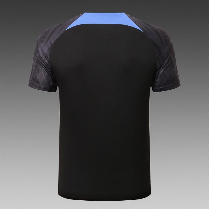 PSG 22-23 Jordan Black Short Sleeve Training Set with 5-inch Shorts - 图片 5