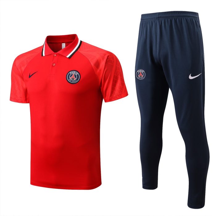 Nike Paris Saint-Germain 22/23 Red Polo Shirt with Pants - 图片 8