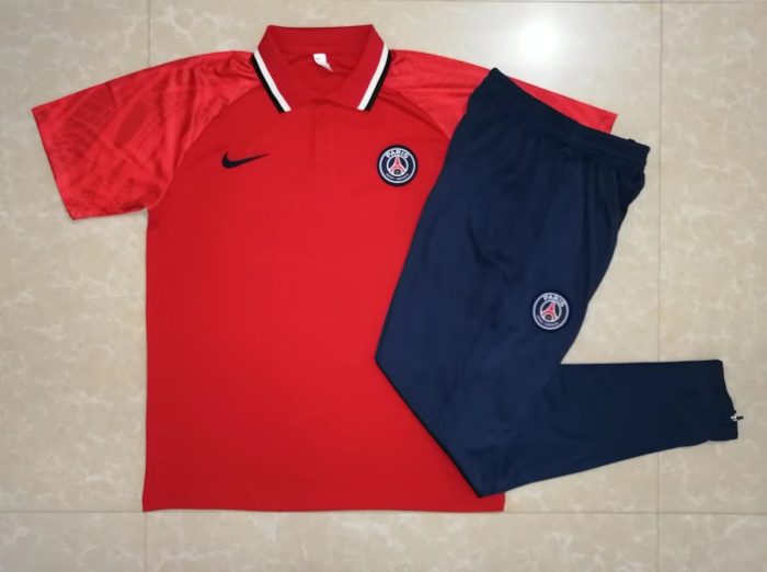 Nike Paris Saint-Germain 22/23 Red Polo Shirt with Pants - 图片 9