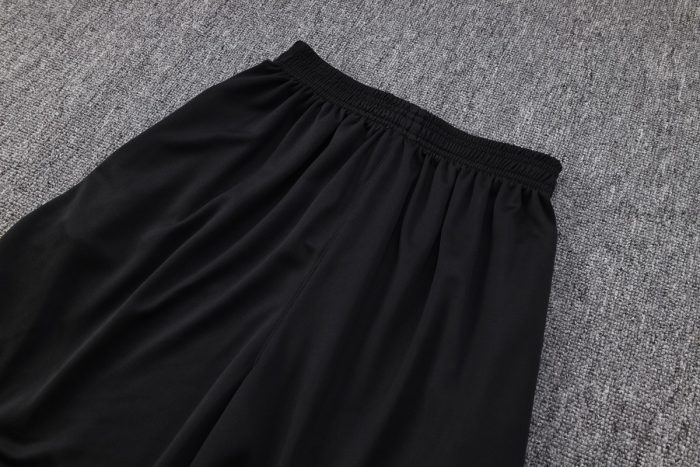 PSG 23/24 Jordan Black Short Sleeve Training Suit with 5-Panel Shorts - 图片 3