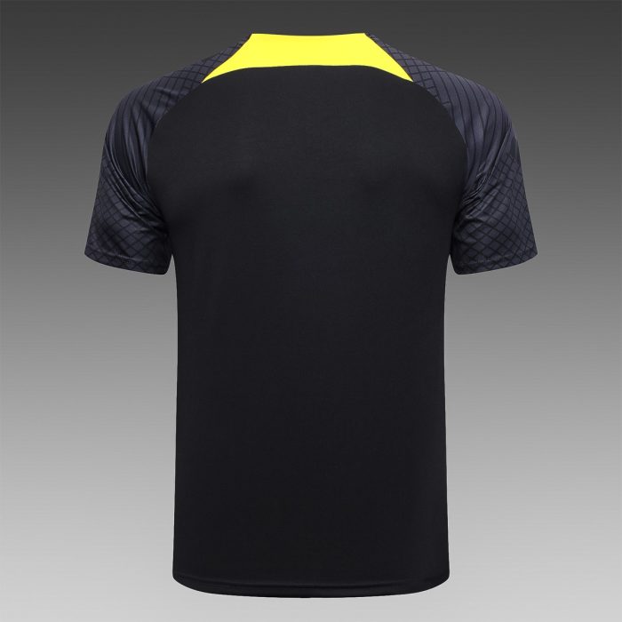 PSG 23/24 Jordan Black Short Sleeve Training Suit with 5-Panel Shorts - 图片 8