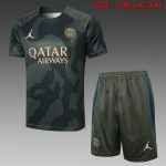 Paris Saint-Germain 24-25 Jordan Dark Green Zebra Print Short Sleeve Training Shirt