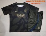 Paris Saint-Germain 24-25 Jordan Dark Green Zebra Print Short Sleeve Training Shirt - 图片 9