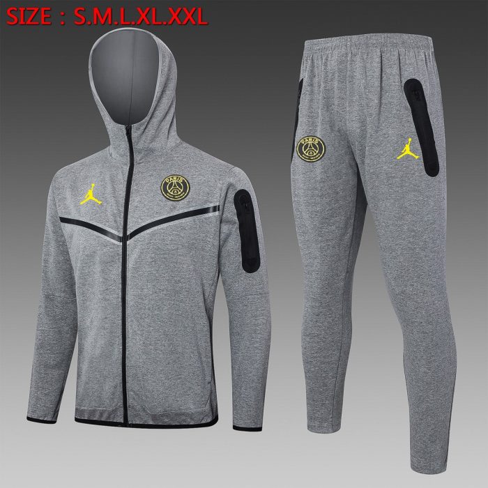 PSG 24-25 Long Zipper Jacket Grey - 图片 2