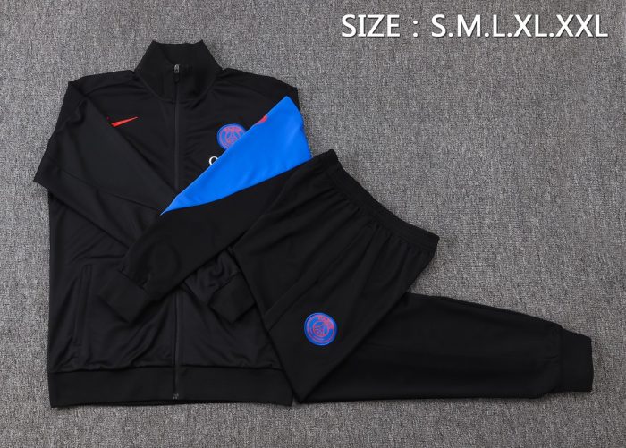 Paris Saint-Germain 2025/26 Black Long Zip Jacket (Colorful Emblem) - 图片 2