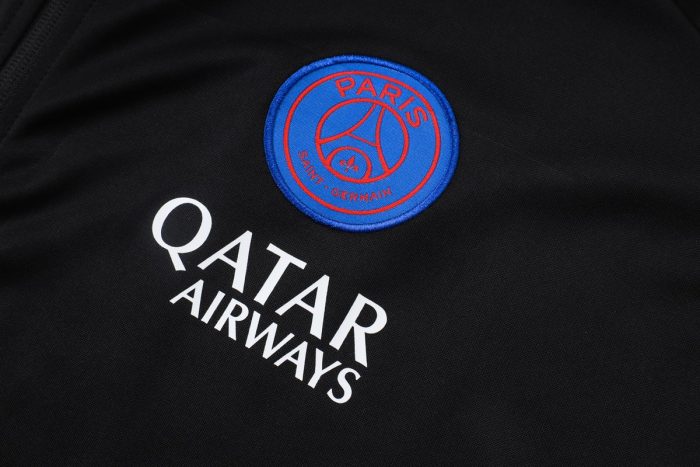 Paris Saint-Germain 2025/26 Black Long Zip Jacket (Colorful Emblem) - 图片 6