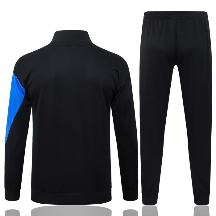 Paris Saint-Germain 2025/26 Black Long Zip Jacket (Colorful Emblem) - 图片 7