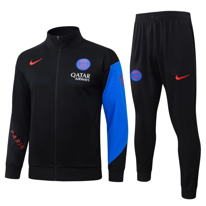 Paris Saint-Germain 2025/26 Black Long Zip Jacket (Colorful Emblem) - 图片 8