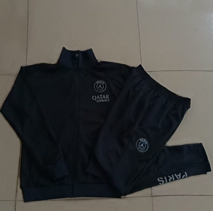 Paris Saint-Germain (PSG) Black Kids' Long Zipper Jacket - 图片 4
