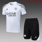 Jordan Paris White Blue Splatter Short Sleeve T-Shirt