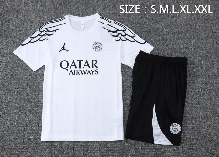 Jordan Paris White Blue Splatter Short Sleeve T-Shirt - 图片 2