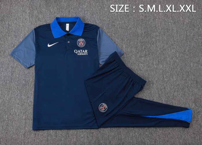 Paris Saint-Germain Polo Shirt Navy Blue - 图片 2