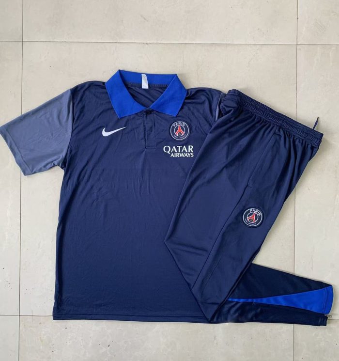 Paris Saint-Germain Polo Shirt Navy Blue - 图片 9
