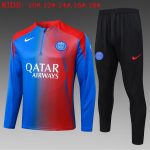 Paris Saint-Germain Blue Red Splatter Half-Zip Jacket Kids - 图片 2