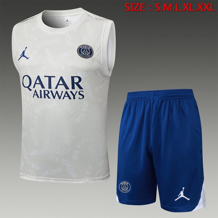PSG 24/25 Jordan Vest Light Grey Spray - 图片 7