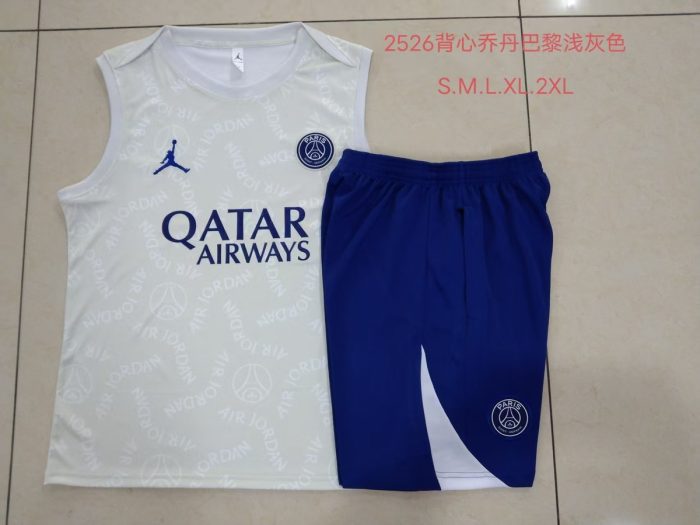 PSG 24/25 Jordan Vest Light Grey Spray - 图片 9