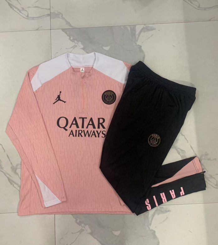 PSG 24-25 Jordan Pink Kids' Half-Zip Jacket - 图片 3