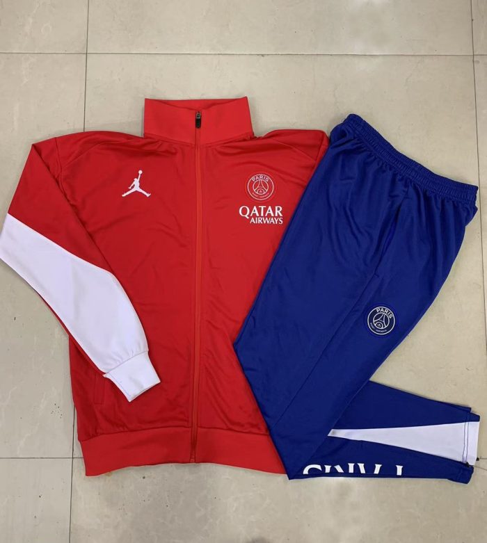 Paris Saint-Germain 24/25 Long Zipper Jacket Red Kids - 图片 3
