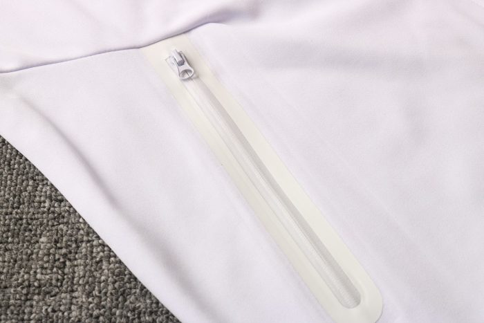 PSG 2019/2020 Long Zip Jacket White - 图片 7
