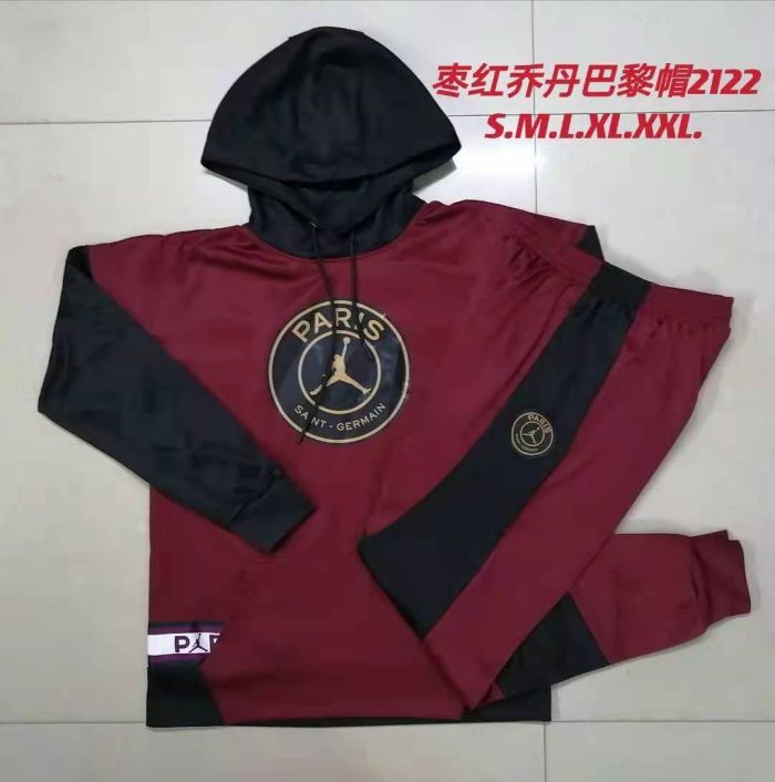 PSG 2021-2022 Jordan Purple Cap with Black Sleeves - 图片 9