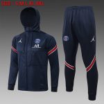 PSG 21-22 Long Zip Jacket with Hood, Blue