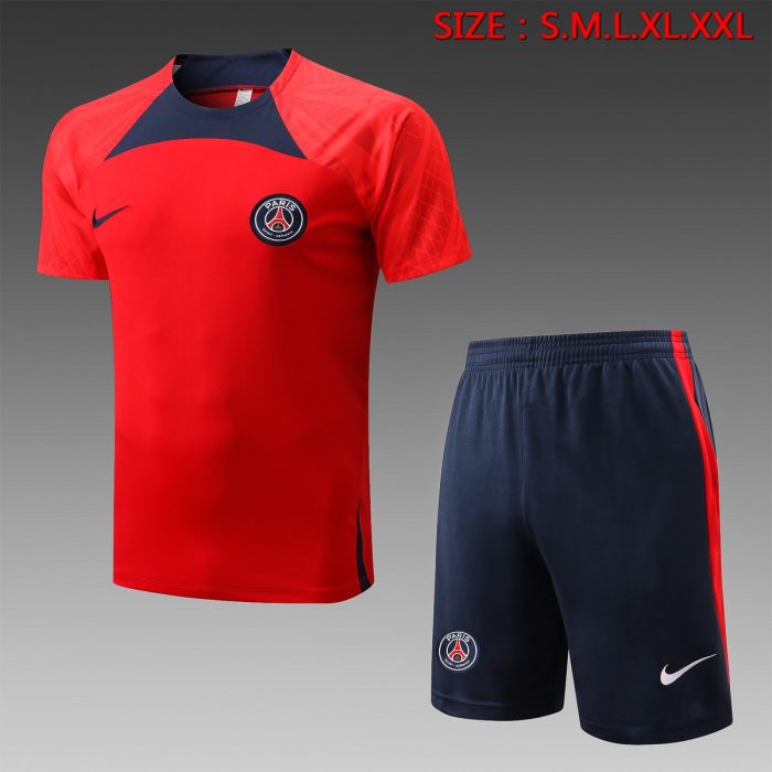 Nike Paris Saint-Germain 22-23 Red Short Sleeve Training Set with 5-Inch Shorts - 图片 2