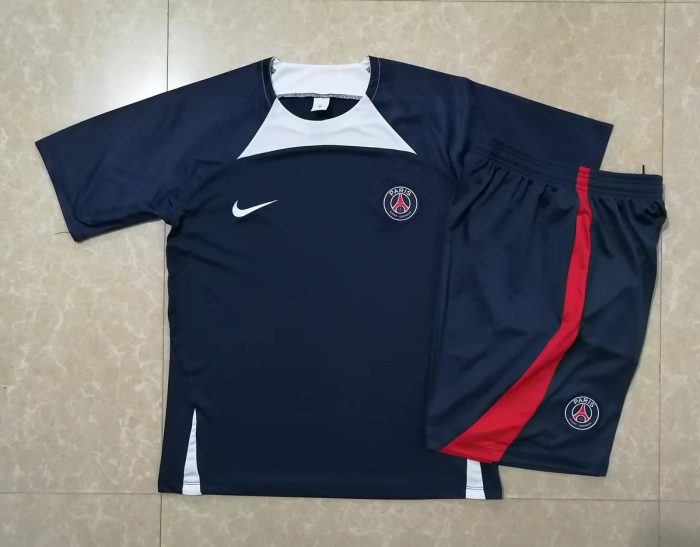 Nike Paris Saint-Germain 22/23 Blue Short Sleeve Training Set with 5-Inch Shorts - 图片 9